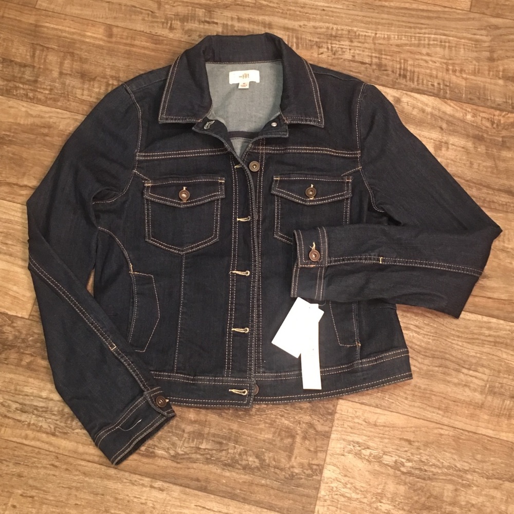 NWT Dark Wash Stretch Denim Jacket